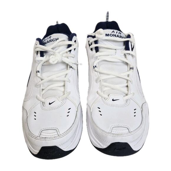 Nike Air Monarch IV 415445-102 Men's 12 White/Metallic Silver Walking Shoes - Picture 3 of 8